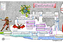 Load image into Gallery viewer, Retronauts - Dracula's Castle Hand-Drawn Map Poster
