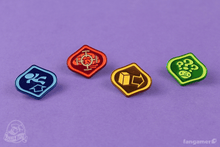 Load image into Gallery viewer, Psychonauts Merit Badges Enamel Pin Set 1
