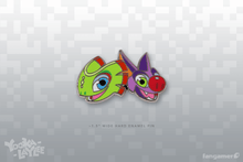 Load image into Gallery viewer, Lizard &amp; Bat Pals Pin

