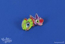 Load image into Gallery viewer, Lizard &amp; Bat Pals Pin
